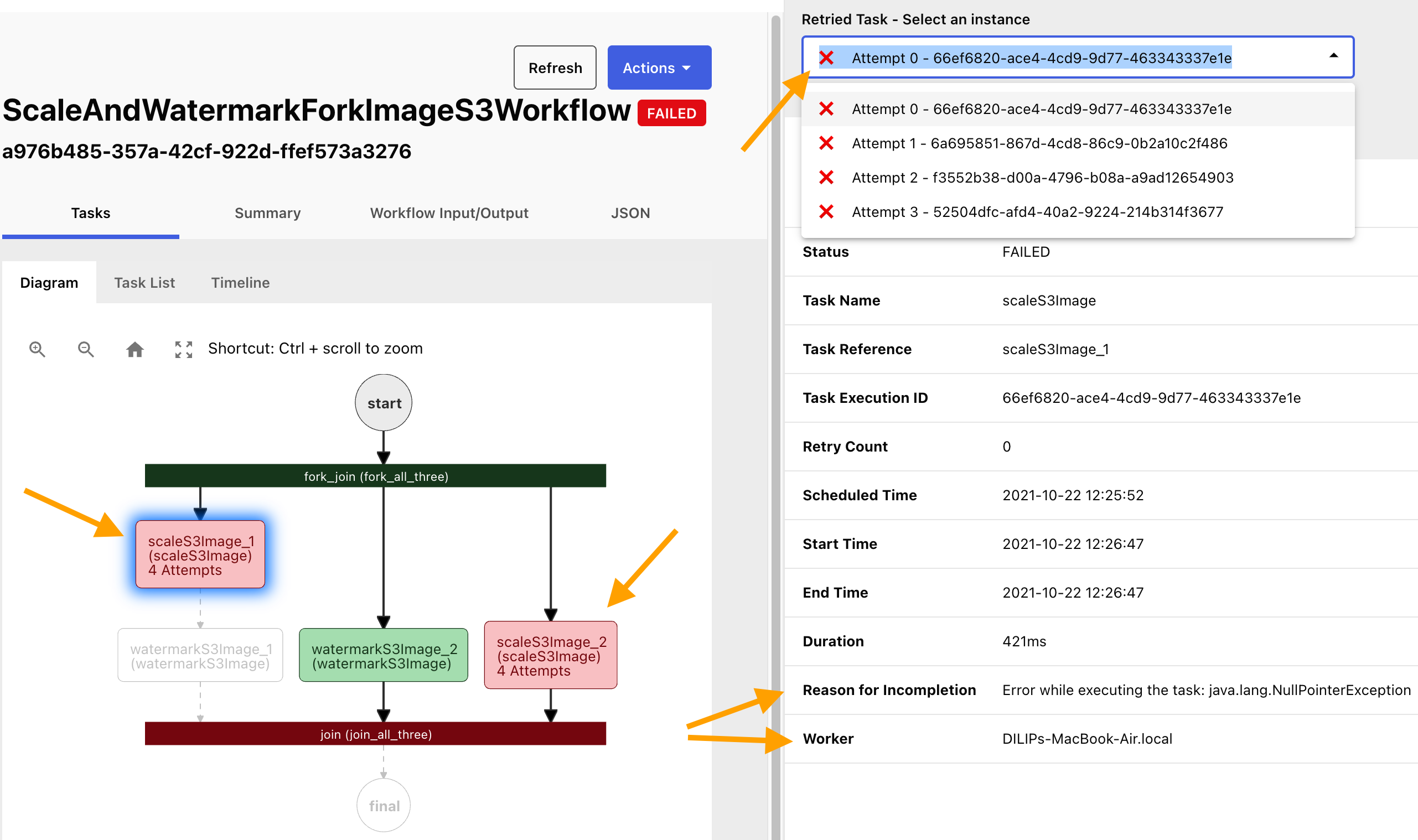 Debugging Wowkflow Execution